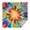 Colorful Tie Dye, variant on Tie Dye Colorful Flower Pattern Square Tablecloth,Waterproof Square Table Cover,Wipeable Spillproof Washable Table Cover for Home Kitchen Party Decor 42"X42"(107x107cm)