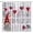 Red Grey, variant on Valentine''s Day RV Shower Curtain Small Stall,Red Pink Heart Striped Love Couple Sweet Romantic Boho Bathroom Decor Curtain with Hooks,