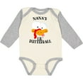 thumbnail image 3 of Inktastic Thanksgiving Nana's Lil' Butterball Cute Turkey Face Boys or Girls Long Sleeve Baby Bodysuit, 3 of 5
