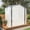 White+Gray - 6X4 FT, variant on 5X3 FTWeatherproof Metal Outdoor Storage Shed, Compact Tool Shed for Garden and Backyard, Lockable Door for Sundries(Base not included)