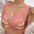 thumbnail image 5 of Itsame Women's 3PC Bralette Veryday Balconette Bras 3Piece Set Push-Up Bra Breathable Round Neck Breathable Nursing Bras Watermelon Red Size L, 5 of 7