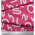 thumbnail image 2 of Soimoi Poly Georgette Fabric Alphabets,Waves & Fish Artistic Print Sewing Fabric Yard 52 Inch Wide, 2 of 3