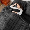 thumbnail image 4 of Feelyou Black Triangle Aztec Bedding Comforter Set 7pcs, Mid Century Fashion Queen Bedding Sets, Teens Adult Women Men Reversible Queen Sheet Sets, Luxury Bedroom Decor, 4 of 8