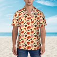 thumbnail image 2 of Fuzoiu Halloween Donut Print Hawaiian Shirt for Men, Summer Beach Casual Short Sleeve Button Down Shirts, Men’s Beach Summer Shirts with Pocket,3X-Large, 2 of 7