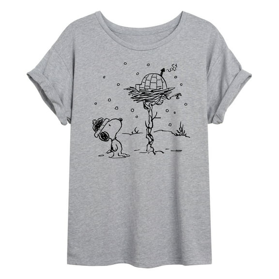 Peanuts - Snoopy Woodstock Igloo - Women's Oversized T-Shirt