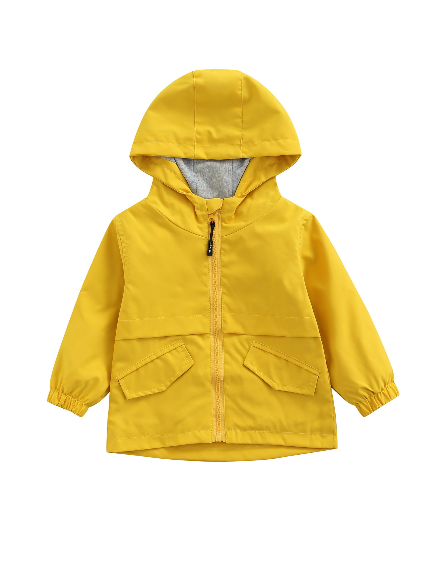 Toddler Raincoat Baby Girl Boy Rain Coat Cartoon Waterproof Lightweight Windbreaker Outwear Hoodie Zipper Rain Jacket 