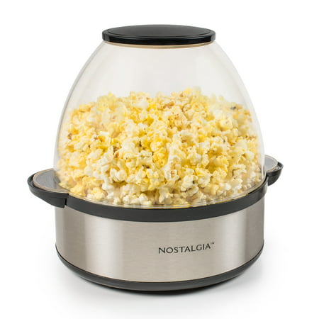 Nostalgia SP660SS Stainless Steel Stir-Pop 6-Quart Popcorn (Best Way To Pop Popcorn On Stove)