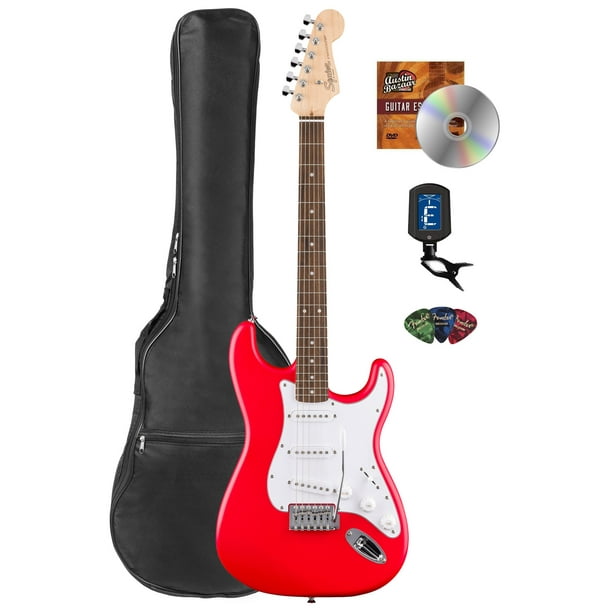 Guitarra eléctrica Fender Squier Stratocaster Torino Red con paquete