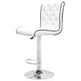 thumbnail image 3 of Best Master Swivel Bar Stool with Crystal and Tufted Look in White (Set of 2), 3 of 4
