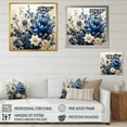 thumbnail image 4 of Designart "White Bloom Blue Bonnets Arrangement I" Blue Bonnets Floater Framed Wall Art Living Room, 4 of 5