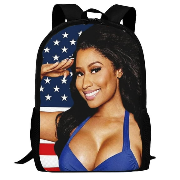 Nicki Minaj Backpack,3d Print Laptop Backpack Lightweight Casual Daypack Bookbag Multi-Function Travel Backpack 16.5 In