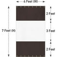 thumbnail image 2 of Covers &amp; All ClearPanel-M-Coffee-04 12 oz Outdoor Vinyl Curtain with Clear Tarp Panel  Coffee - 4'H x 10'W, 2 of 6