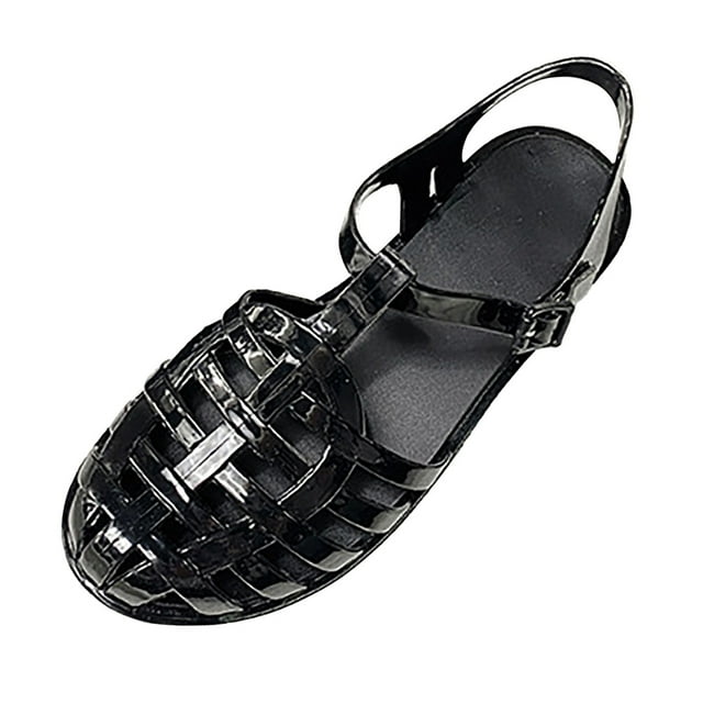 asddcavvf 2022 Summer New Solid Color Hole Fashion Simple Roman Sandals