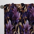thumbnail image 6 of Designart "Regal Damask In Gold And Purple II" Marble Room Darkening Curtain Single Panel, 6 of 6