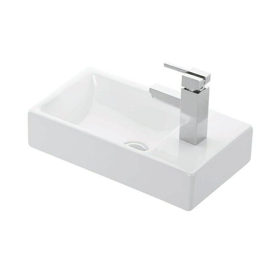 Minimal 4057 Vessel Bathroom Sink in Ceramic White