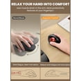thumbnail image 5 of Ergonomic Wireless Trackball Mouse, Adjustable Angle, Thumb Control, Quiet Click, Rechargeable, Multi-Device Bluetooth & USB, for Windows Mac-Red Ball, 5 of 8
