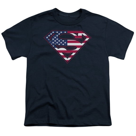 Superman - U S Shield - Youth Short Sleeve Shirt - Small