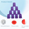 thumbnail image 3 of Sport Stacking Cups, 24pcs Sports Stacking Cups Speed Training Game for Challenge Competition Travel Party Gift for Kids and Adults, 3 of 7