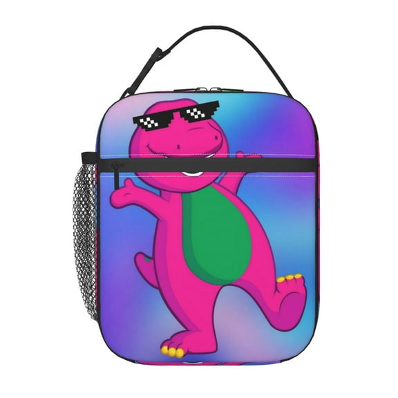 Barney Lunchbag Printed Tote Bags Insulated Lunchbox For Work Picnic Hiking Travel