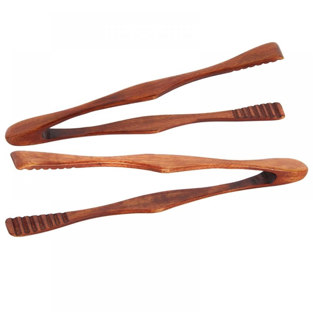 Wooden Barbecue Tongs BBQ Clip Buffet Food Tongs Bread Steak Kitchen