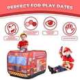 thumbnail image 6 of AOKESI Pop Up Play Tent Foldable Fire Truck Tent with 3 Openings, Indoor Outdoor Kids Pretend Playhouse Toys for Toddlers (Fire Car), 6 of 6