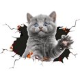 thumbnail image 1 of (A) Pegatina 3D extraíble para coche con forma de gato, pegatina decorativa para ventana de coche, animación divertida, 1 of 5