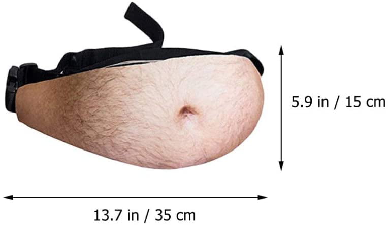 A AIFAMY Dad Bag 3D Beer Belly Waist Pocket Funny Gag Gifts for Christmas White Elephant Gift Exchange 