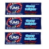 TUMS Chewy Delights Very Cherry Ultra Strength Antacid Soft Chews for Heartburn Relief, 6 count pack of 3