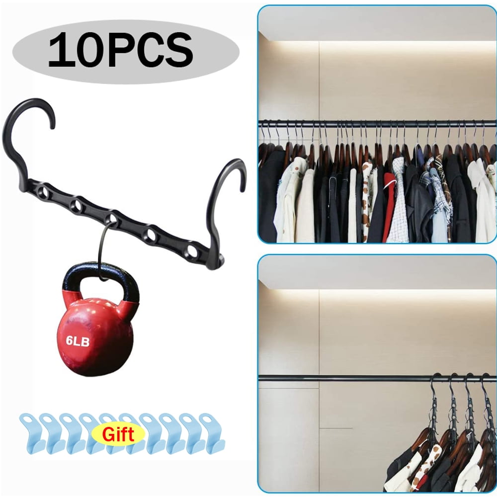Space Saving Hangers Magic Hangers 10 Pack, Sturdy Plastic Space Saver