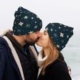 thumbnail image 5 of Disketp Christmas Snowflakes1 Winter Beanie for Men Women Beanie Knit Hat Cuffed Cap Beanie Knit Chunky Snow Cap, 5 of 6