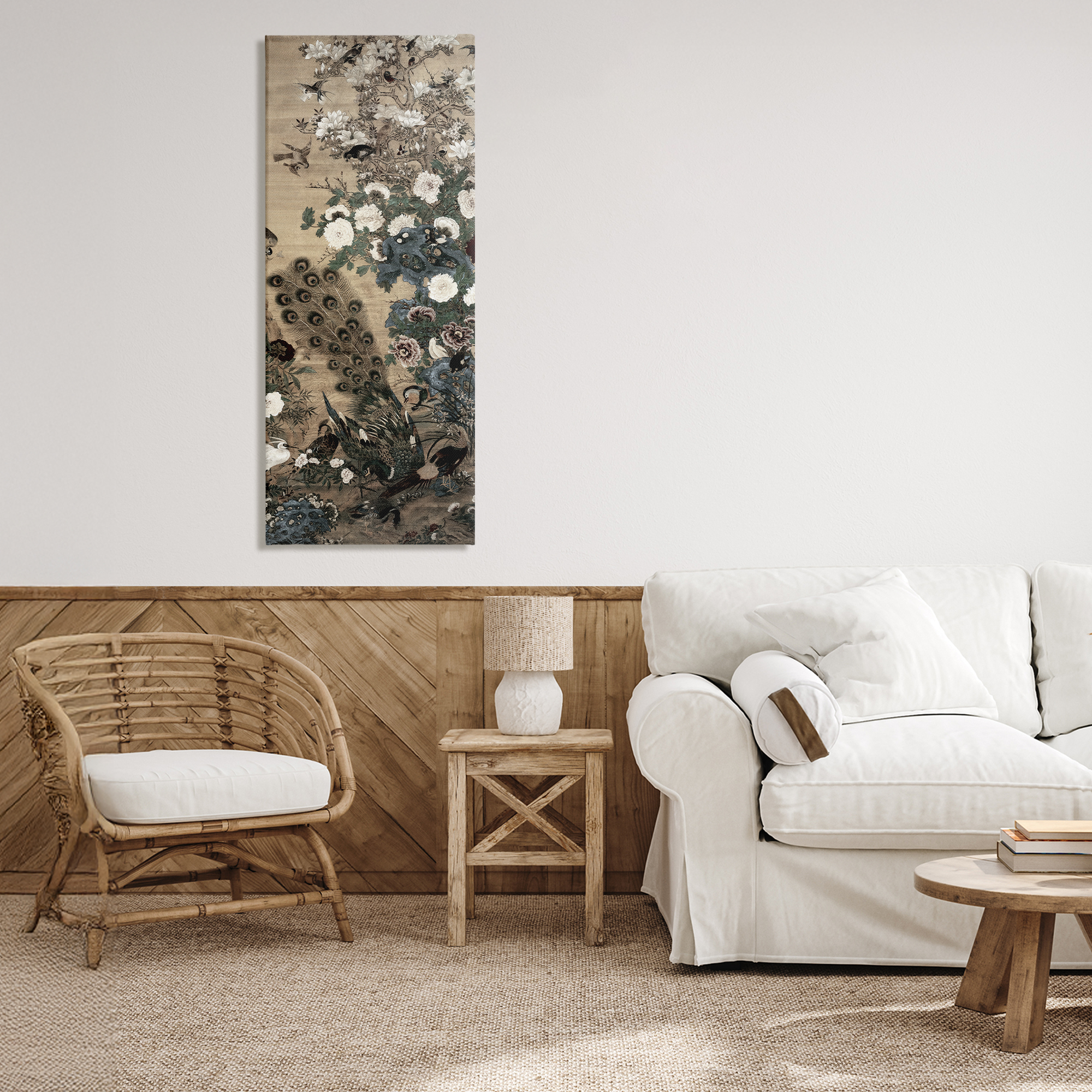 Ornate Silk And Moonlight Canvas Wall Art, design by Vintage Hustle