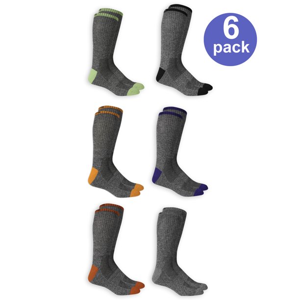 Chaps Men's Marled Athletic Crew Socks, 6 Pairs