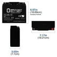 thumbnail image 2 of 12V 22AH SLA Battery Replacement for Kung Long WP20-12E - 4 Pack, 2 of 12