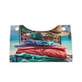 thumbnail image 4 of Lsque Tropical Vacation Essentials Printed Long Tissue Box Cover Holder, Facial Paper Organizer Dispenser,Triangle with Bottom Belt, PVC Leather Decorative Organizer, 4 of 9