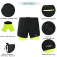 thumbnail image 6 of Lixada Men's 2-in-1 Running Shorts Quick Drying Breathable Training Exercise Jogging Cycling Shorts with Longer Liner, 6 of 7