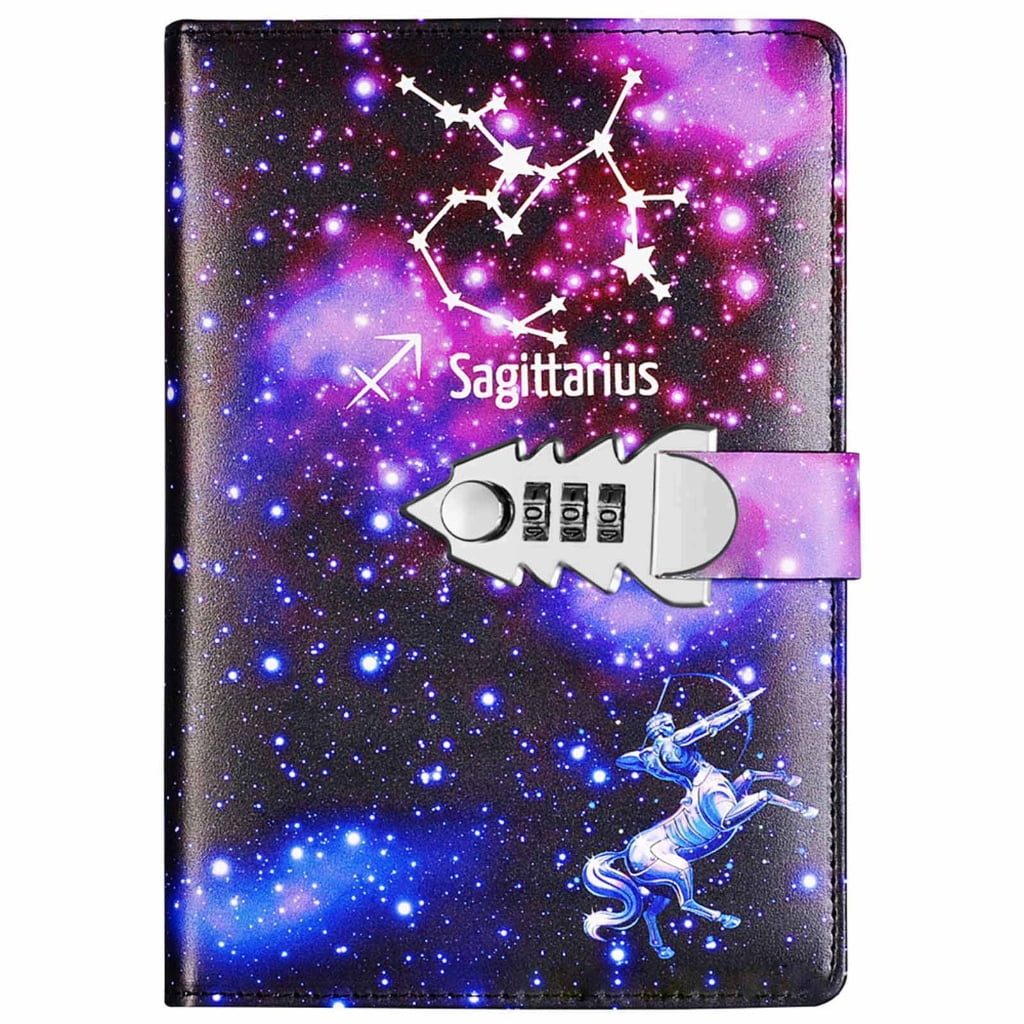 Locking Diary Combination Lock Journal Constellation Writing Diary A5