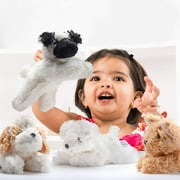 Prextex Plush Dog Set Pack of 4 Realistic Looking Puppies - 6 Inches Plush Dogs Stuffed Animals