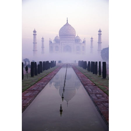 Taj Mahal at Dawn, UNESCO World Heritage Site, Agra, Uttar Pradesh, India, Asia Print Wall Art By Peter (Best Site To Send Gifts To India)