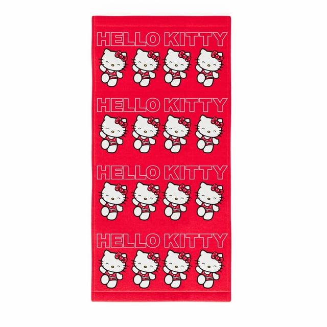 Toalla Franco Collectibles Sanrio Hello Kitty Roja 178x102 cm