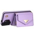 thumbnail image 3 of Nalacover Case for Samsung Galaxy A13 4G, Crossbody Wallet Case with Card Slots Holder, PU Leather Lanyard Shoulder Strap Purse Cover with Kickstand Shockproof Case, Purple, 3 of 8