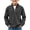 Black, variant on Dursoulink Casual Long Sleeve Zip-Up Shirt for Boys, Relaxed Fit with Notched Lapel Collar, 98% Cotton 2% Spandex Blend, Solid Color Design