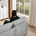 thumbnail image 5 of 105" Modular Sectional Sofa with Deep Seat, Chenille L-Shaped Couch with Removable Ottoman, Cloud Sectional Couch with Pillows for Living Room, Grey, 5 of 8