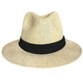 thumbnail image 5 of Panama Jack Matte Toyo Straw Safari Sun Hat with 3-Pleat Ribbon Band (Black Band, Large/X-Large), 5 of 9