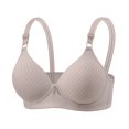 thumbnail image 2 of MVRLSH Jelly Bras For Women Womens Striped Three Hook Clasp Wireless Bra Middle Elderly Full Coverage Support Multicolor 36-44, 2 of 8