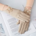 thumbnail image 7 of Women's thin summer anti slip touch screen gloves short cotton elastic sunscreen gloves, 7 of 7