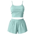 thumbnail image 4 of Liuchenyi Under $10 Womens Pajama Shorts Set Rib Strip Home Pajamas Cute Sleepwear for Women Xl, 4 of 4