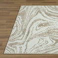 thumbnail image 5 of Luxe Weavers Modern Marble High Low Ivory 8x10 Indoor Area Rug Abstract Living Room Carpet, 5 of 11