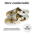 thumbnail image 6 of Lsque Yellow Flowers Hummingbird Pattern Womens Comfort Cotton on Scuff With Memory Foam and Anti-skid Sole Slipper-37/38, 6 of 7