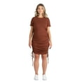 thumbnail image 2 of Destination Maternity Women’s Ruched Bodycon Dress with Short Sleeves, Sizes S-XXL, 2 of 3