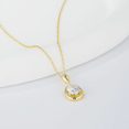 thumbnail image 1 of Collar De Moda De Zircon De Plata 925 Original Para Mujer Xtellar dorado, 1 of 4